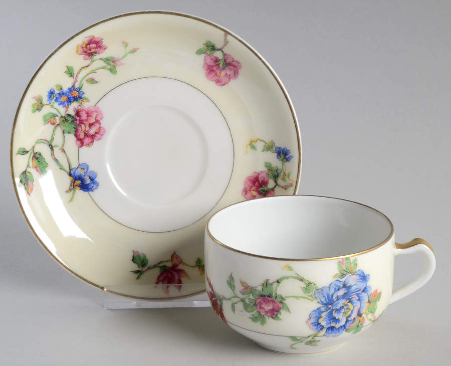 Schleiger 468-1 Flat Cup & Saucer Set by Haviland-1