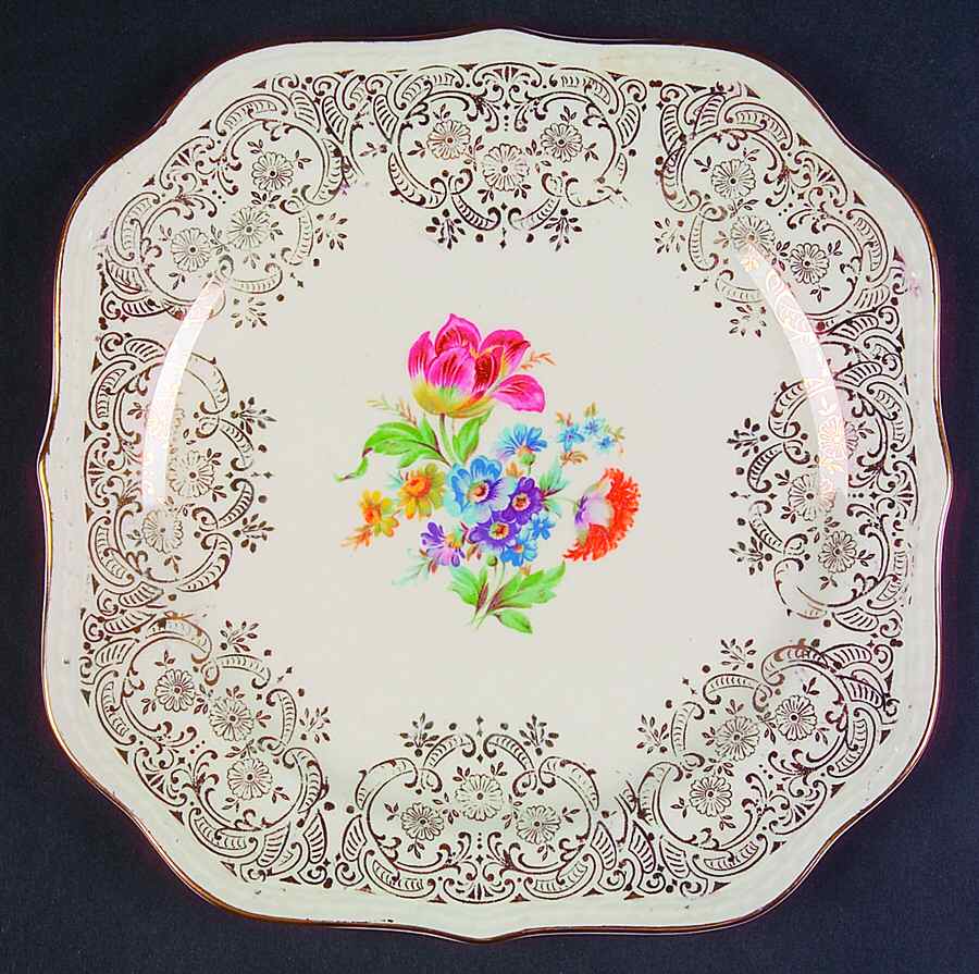HLC514G Square Salad Plate by Homer Laughlin -1