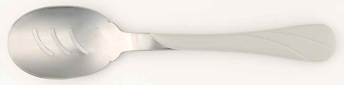 Fiesta Gray (Pearl) (Intro 1999) Pierced Tablespoon (Serving Spoon) by Homer Laughlin -1