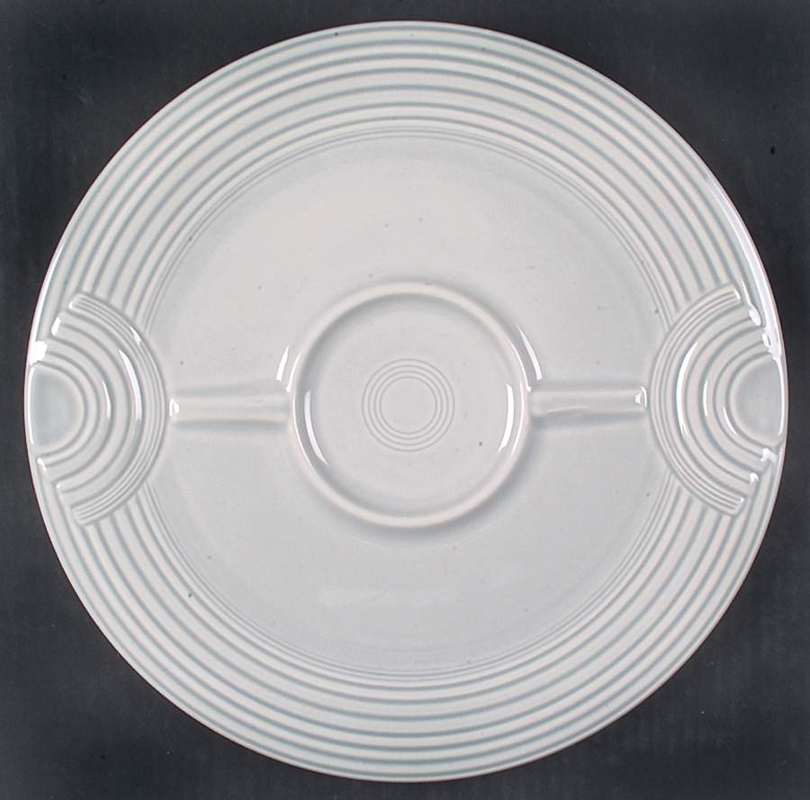 Fiesta Gray (Pearl) (Intro 1999) Hostess Tray for Chip and Dip by Homer Laughlin -1