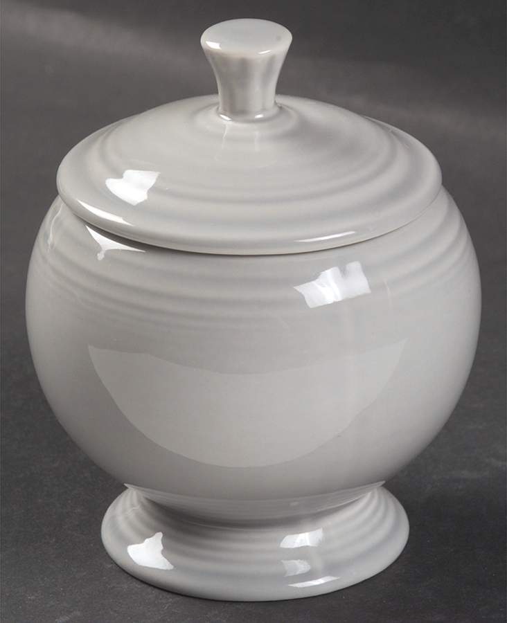 Fiesta Gray (Pearl) (Intro 1999) Individual Sugar Bowl & Lid by Homer Laughlin -1