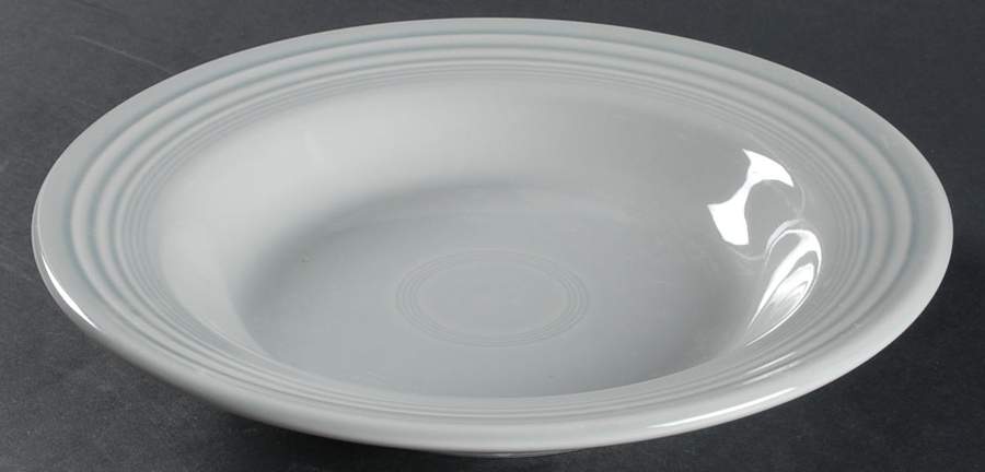 Fiesta Gray (Pearl) (Intro 1999) Large Rim Soup Bowl by Homer Laughlin -1