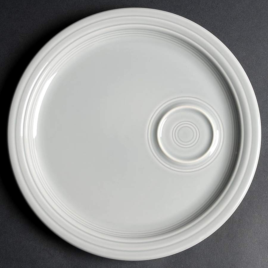 Fiesta Gray (Pearl) (Intro 1999) Snack Plate by Homer Laughlin -1