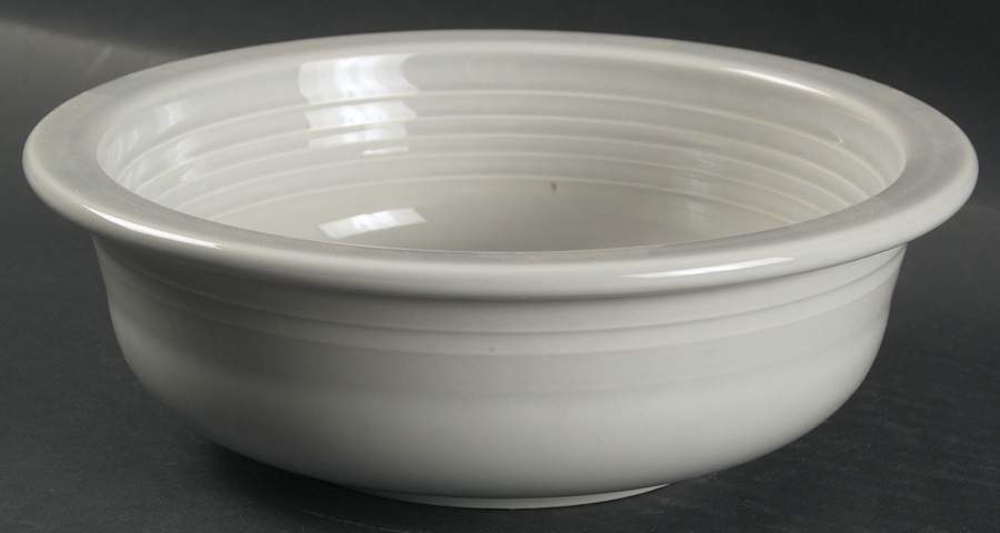 Fiesta Gray (Pearl) (Intro 1999) 8" Round Vegetable Bowl by Homer Laughlin -1