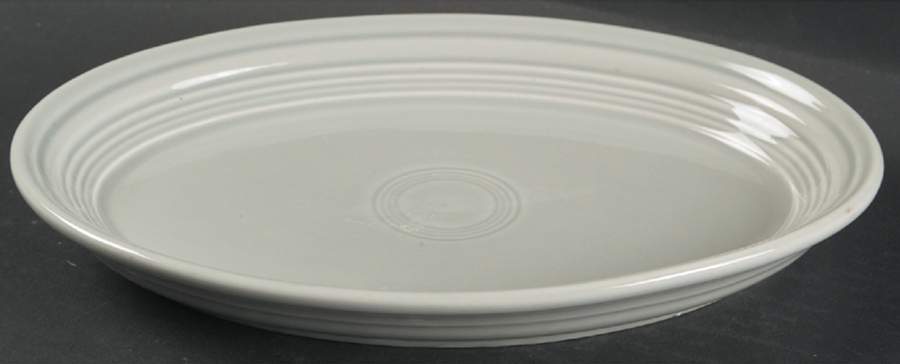 Fiesta Gray (Pearl) (Intro 1999) 9" Oval Serving Platter by Homer Laughlin -1