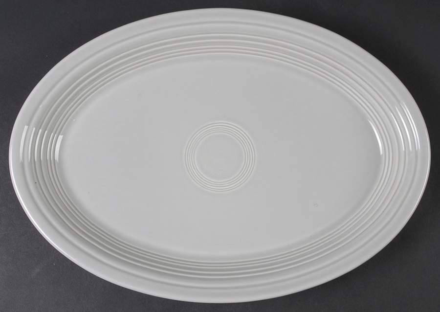 Fiesta Gray (Pearl) (Intro 1999) 13" Oval Serving Platter by Homer Laughlin -1