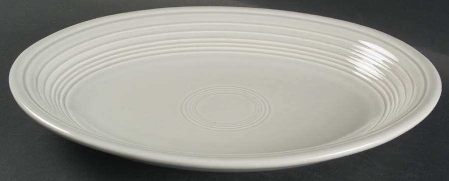 Fiesta Gray (Pearl) (Intro 1999) 11" Oval Serving Platter by Homer Laughlin -1