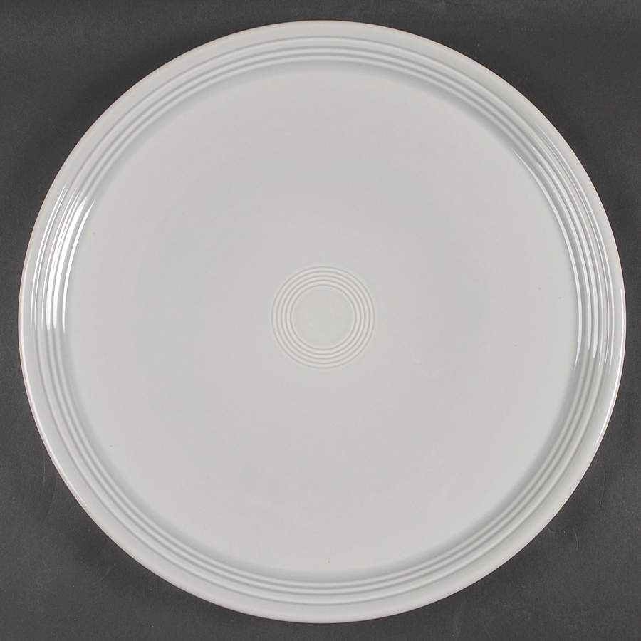 Fiesta Gray (Pearl) (Intro 1999) 15" Pizza Tray by Homer Laughlin -1