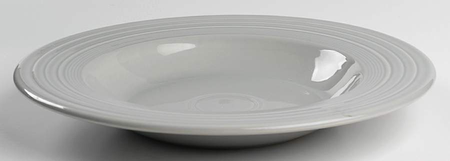 Fiesta Gray (Pearl) (Intro 1999) 12" Individual Pasta Bowl by Homer Laughlin -1