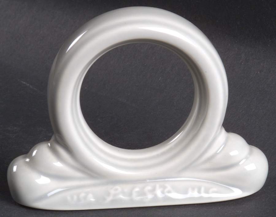Fiesta Gray (Pearl) (Intro 1999) Napkin Ring by Homer Laughlin -1