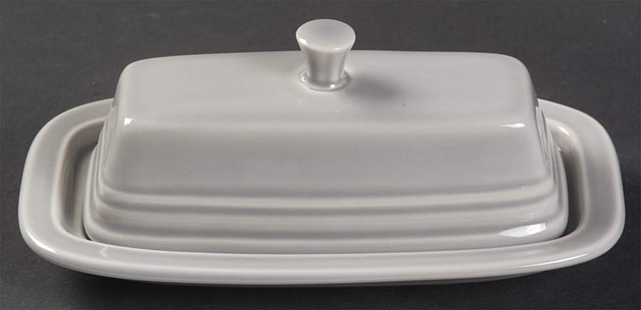 Fiesta Gray (Pearl) (Intro 1999) 1/4 Lb Covered Butter by Homer Laughlin -1