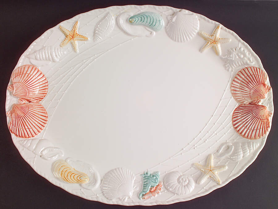 Sea Catch 18" Oval Serving Platter by Himark-1