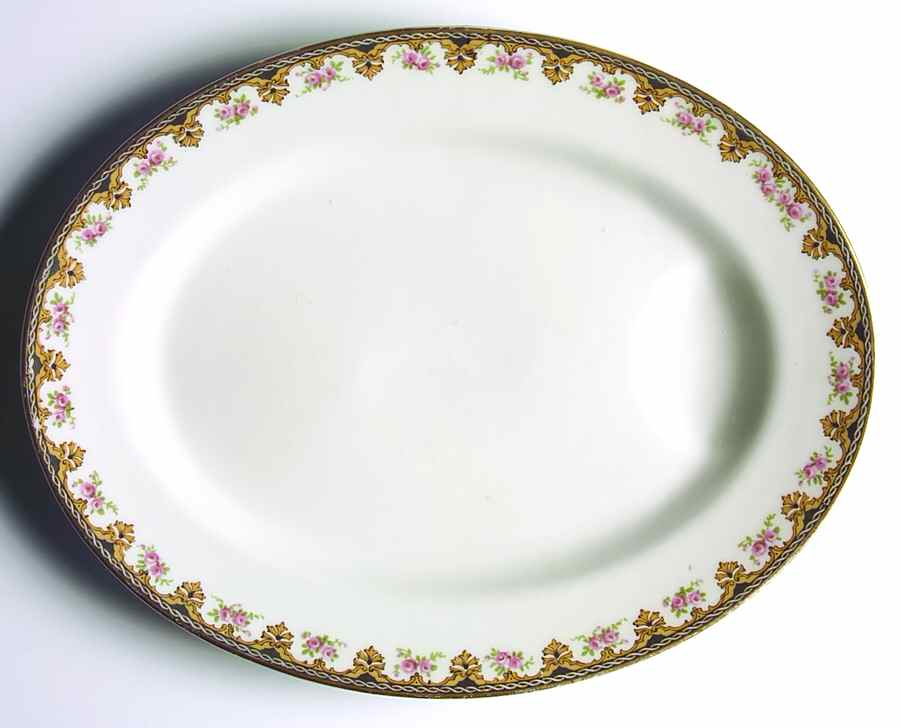 Schleiger 862b 11" Oval Serving Platter by Haviland-1