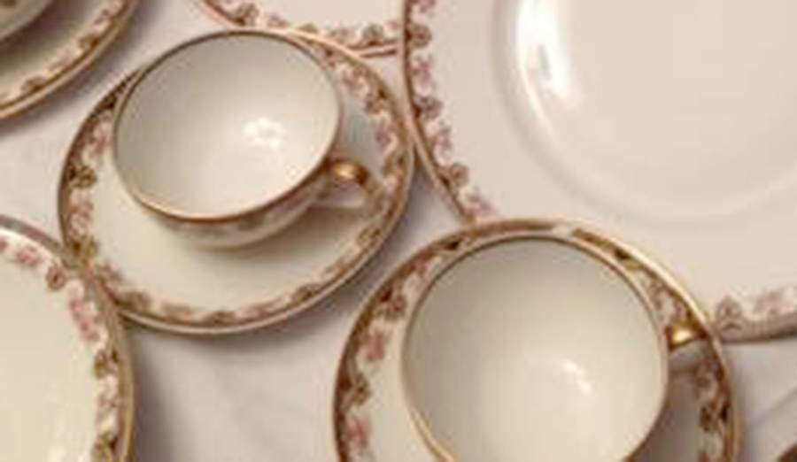 Schleiger 862b Flat Cup & Saucer Set by Haviland-1