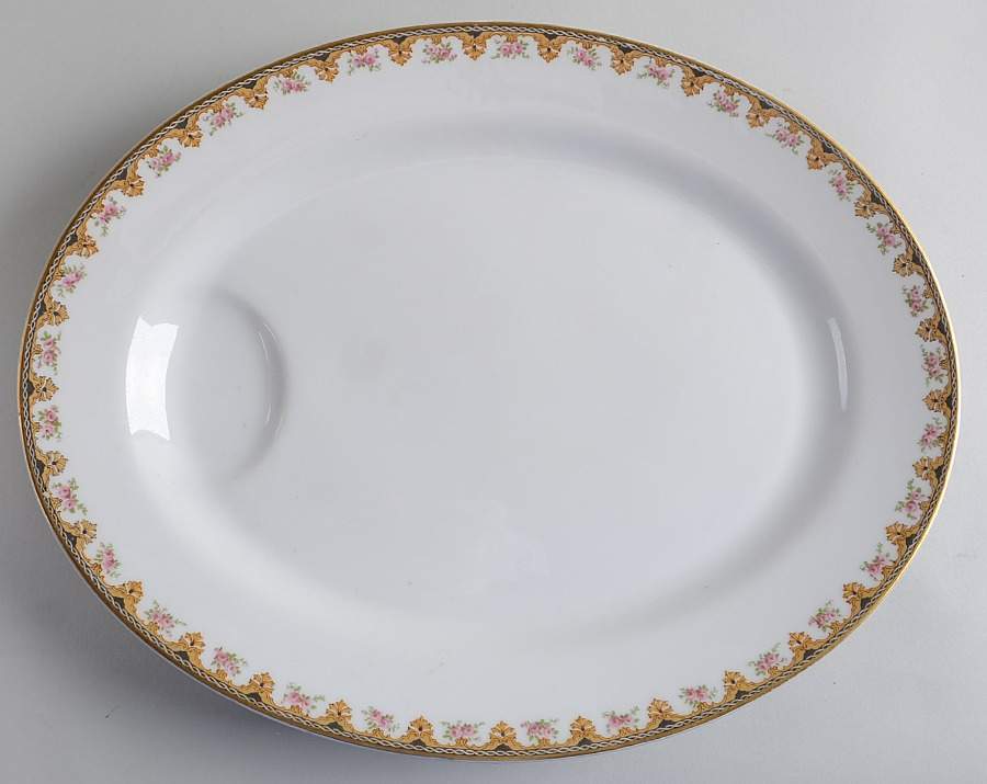 Schleiger 862b 16" Oval Serving Platter by Haviland-1