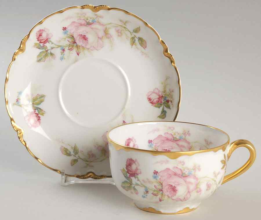 Schleiger 257C Flat Cup & Saucer Set by Haviland-1