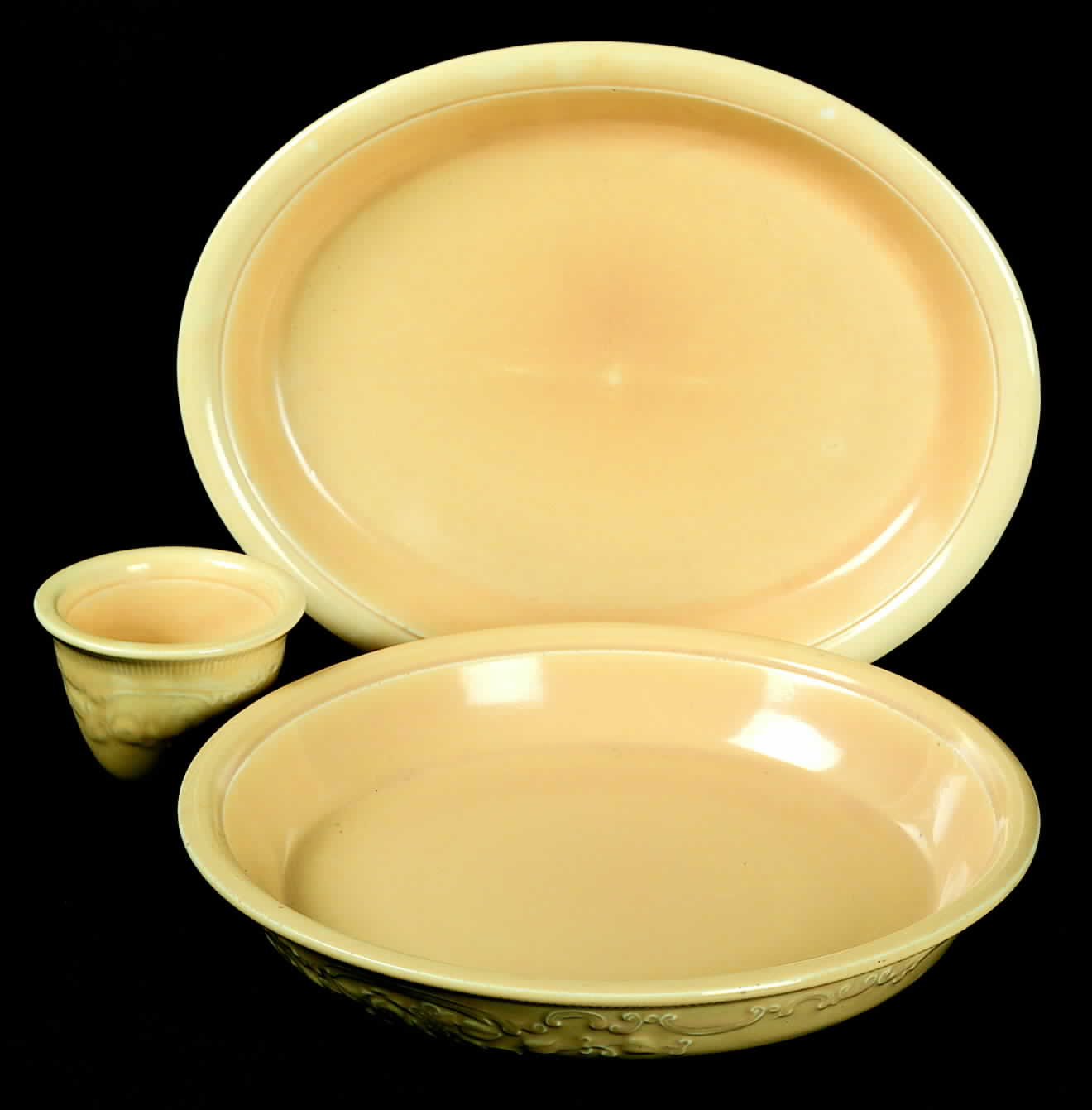 Oven Serve Yellow 10" Pie Baking Plate by Homer Laughlin -1