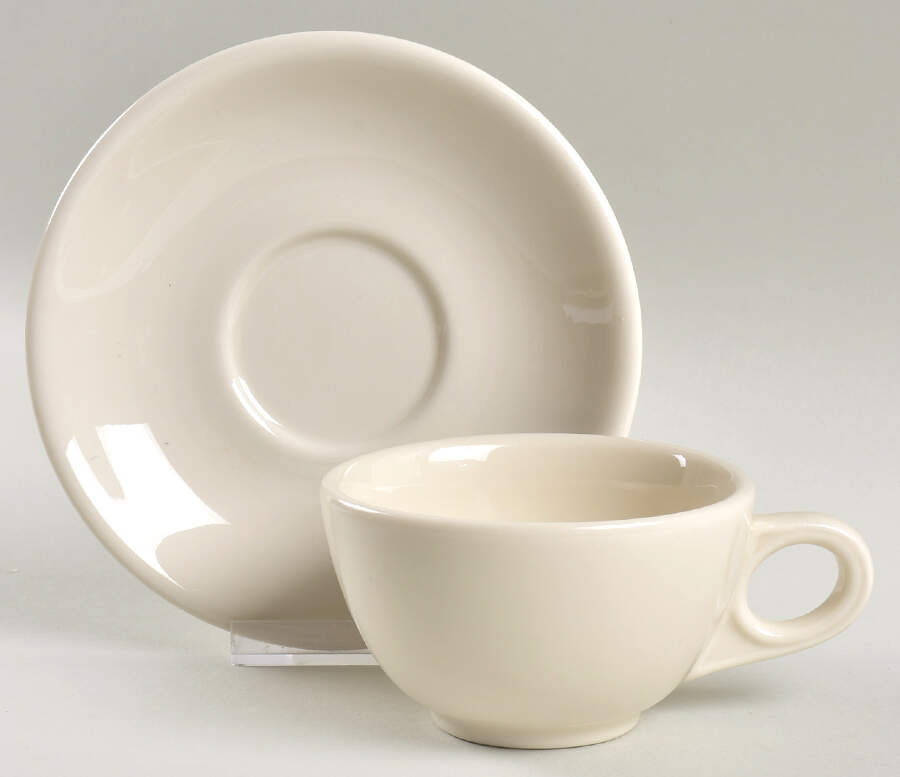 HLC934 Flat Cup & Saucer Set by Homer Laughlin -1