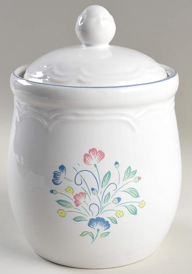Floral Expressions (Japan, No Center) Large Canister & Lid by Hearthside-1