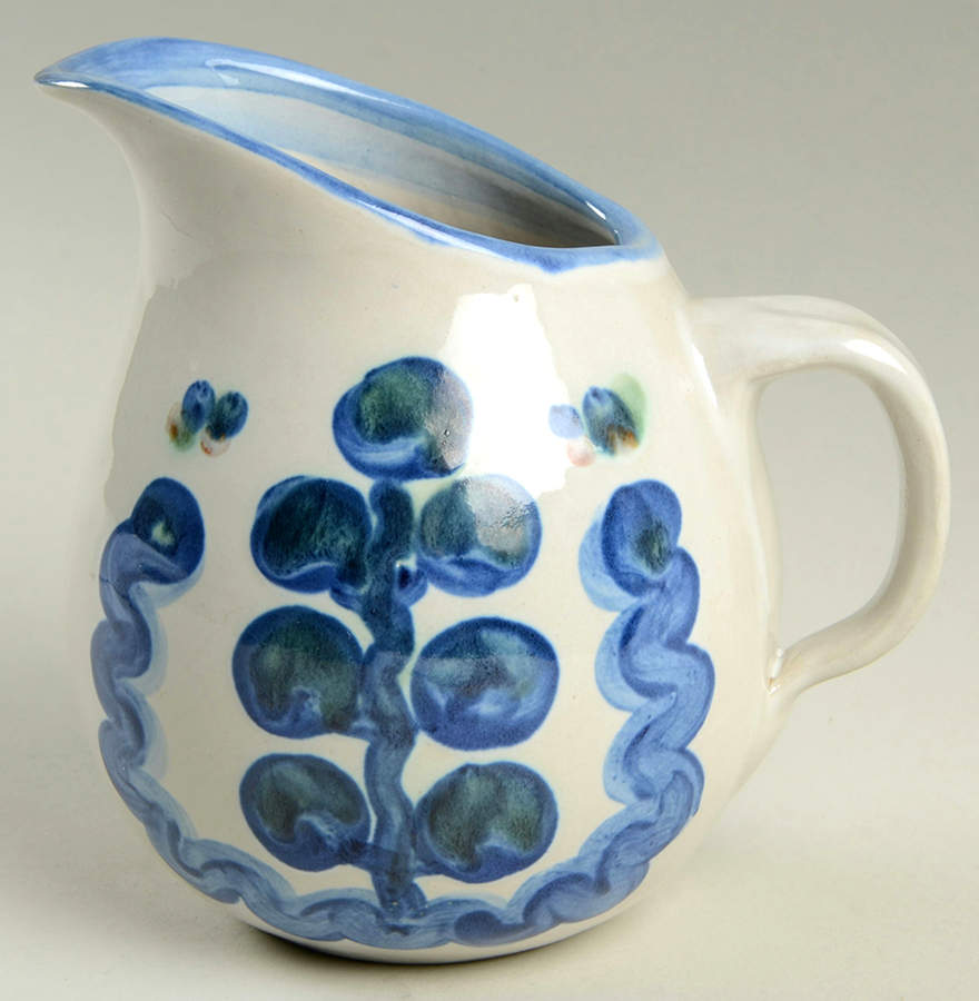 Pear and Grape Blue 16 Oz Pitcher by M A Hadley-1