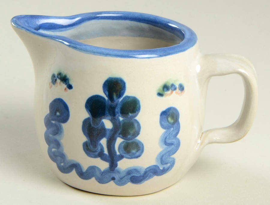 Pear and Grape Blue Creamer by M A Hadley-1