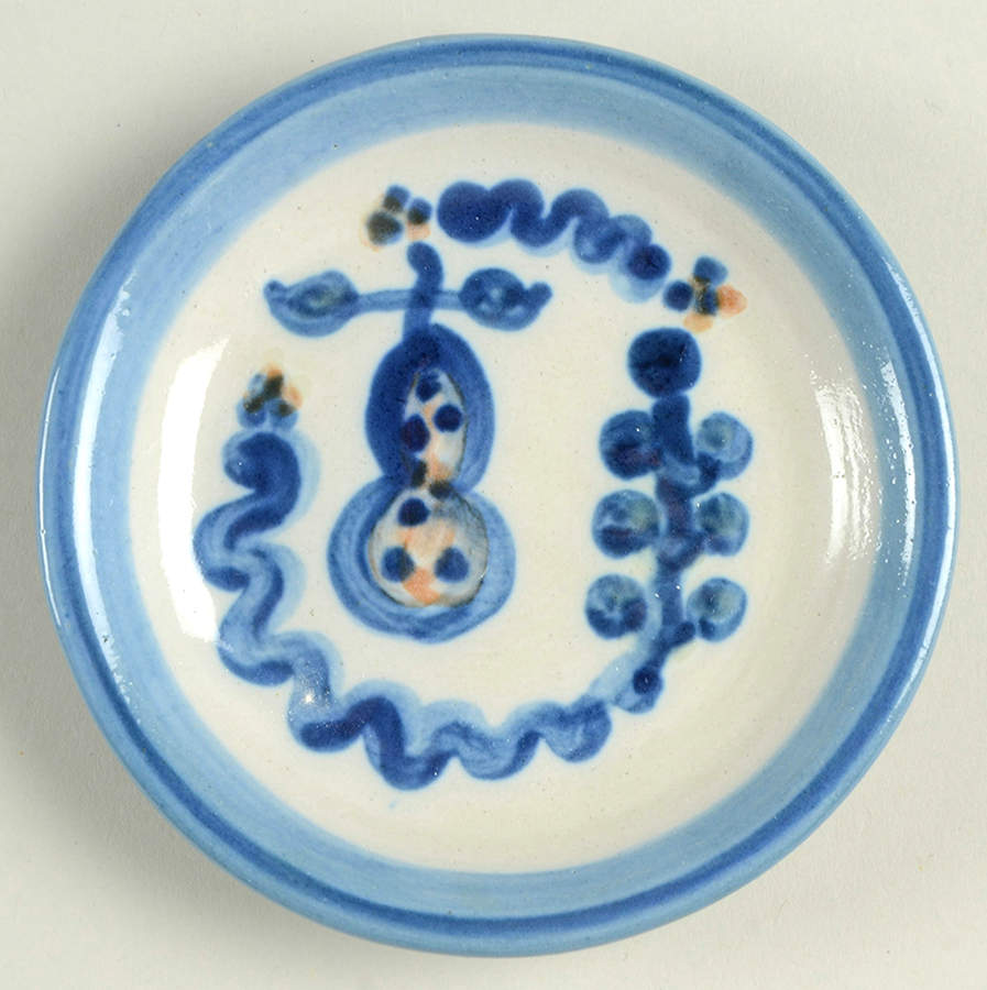Pear and Grape Blue Coaster by M A Hadley-1