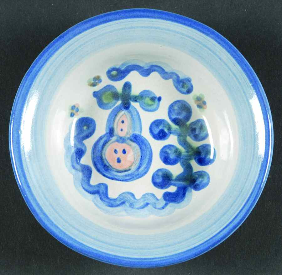 Pear and Grape Blue Ramekin by M A Hadley-1