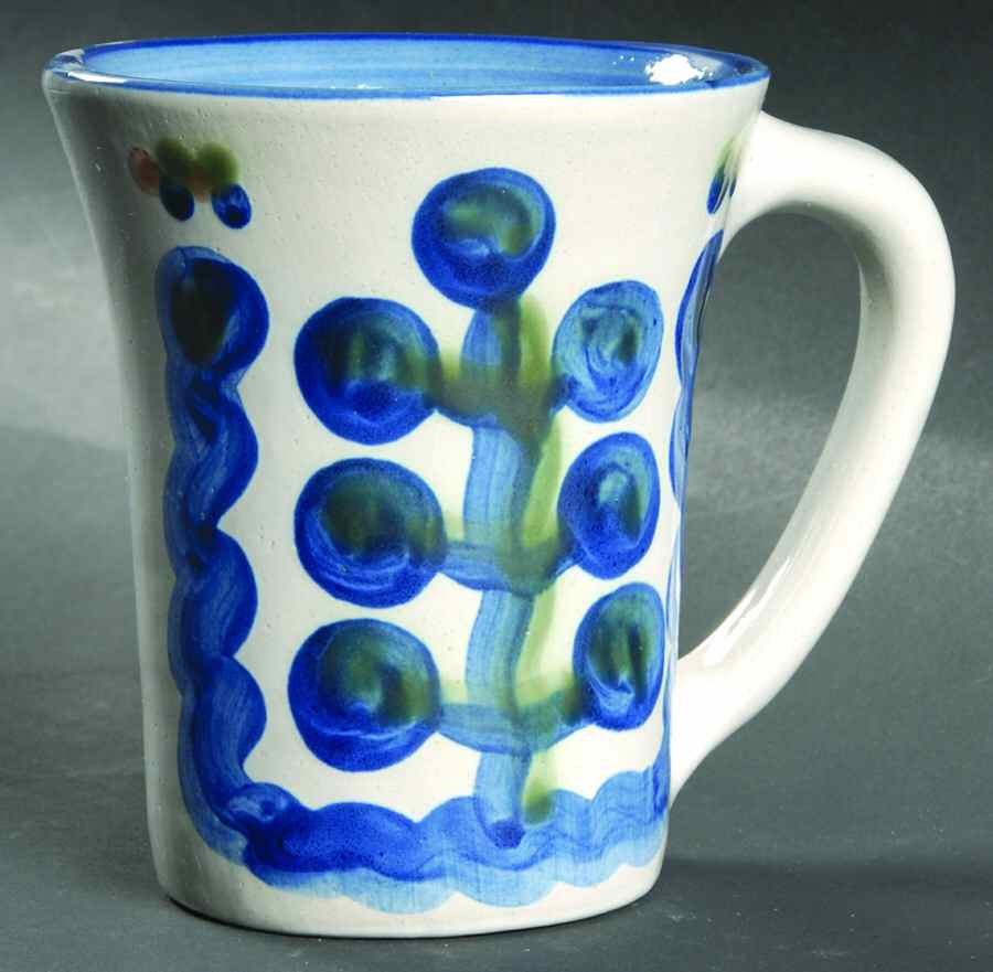 Pear and Grape Blue Grandmug by M A Hadley-1