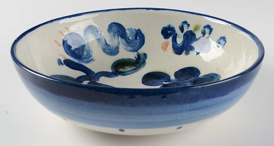 Pear and Grape Blue 11" Pasta Serving Bowl by M A Hadley-1