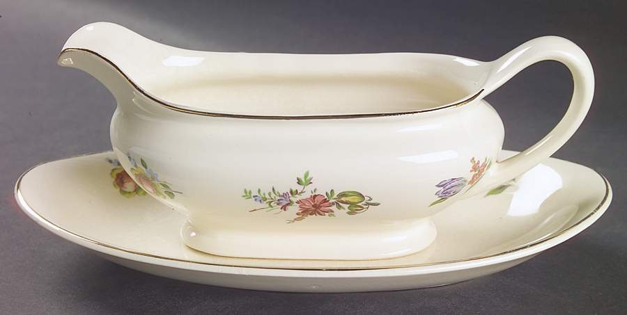 Priscilla Gravy Boat & Underplate/Relish by Household Institute-1