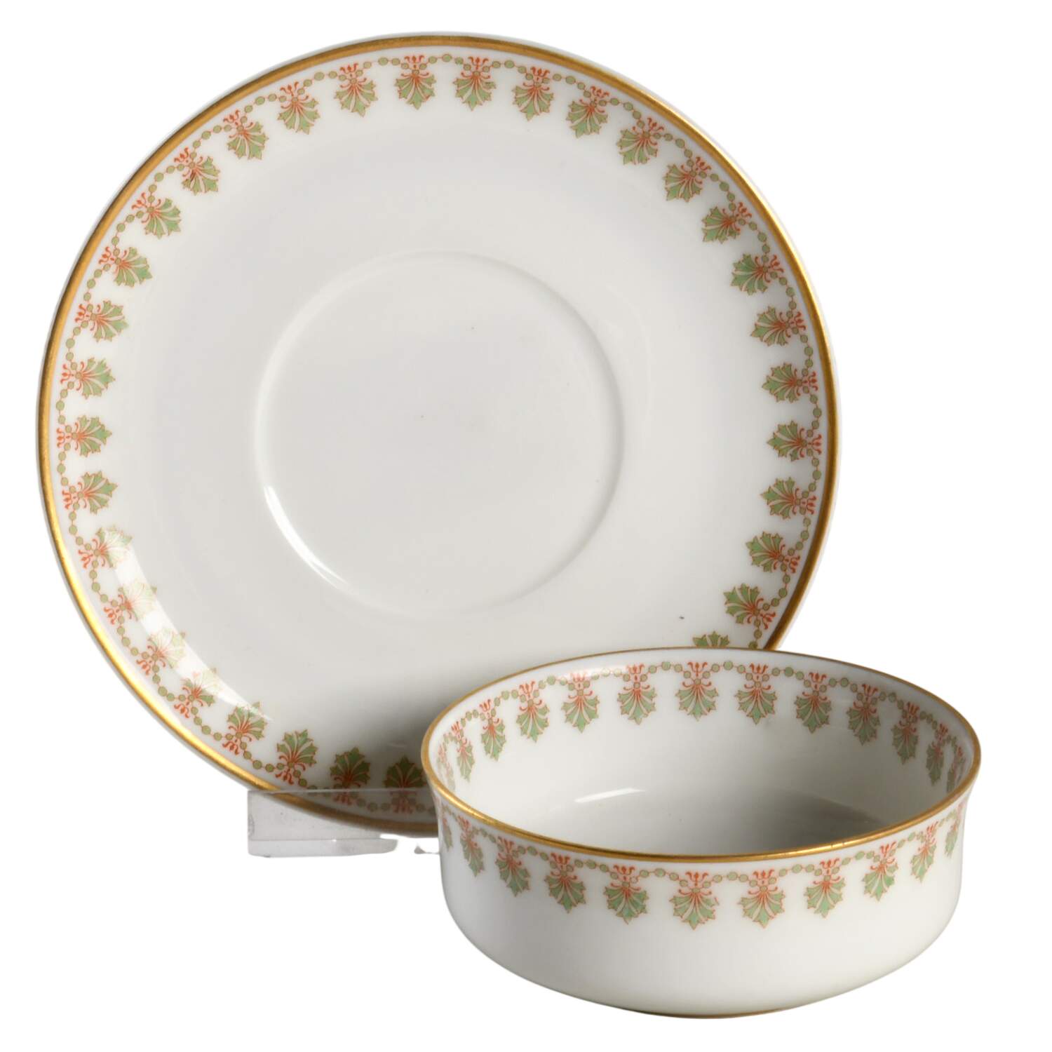 Schleiger 589 Ramekin & Saucer Set by Haviland-1