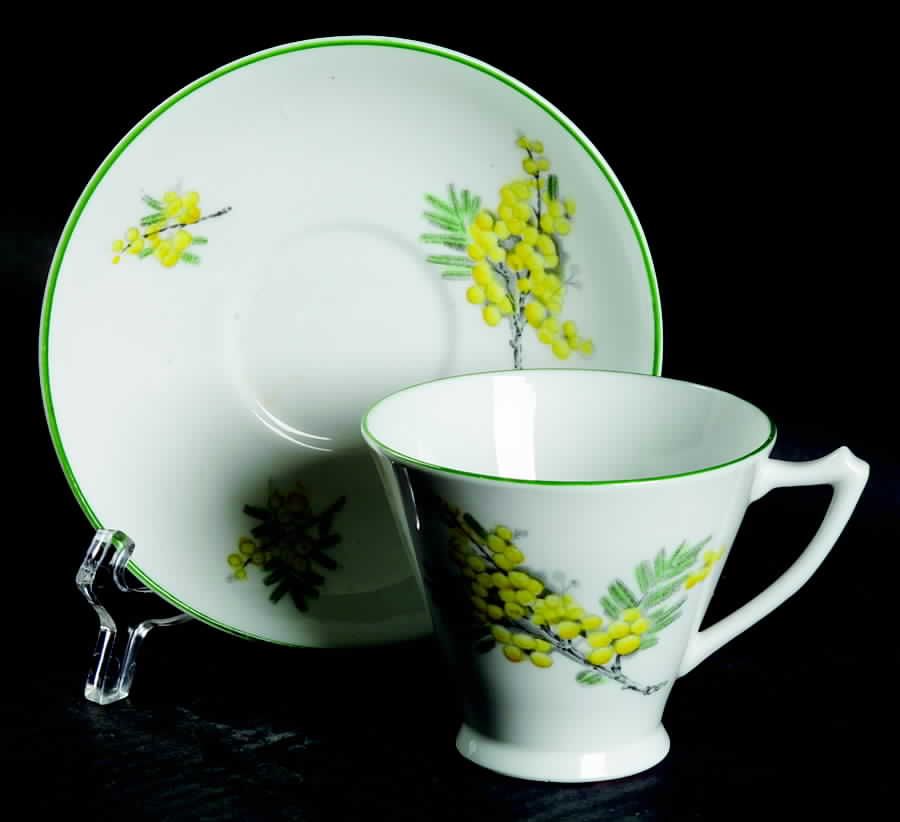 6592 Footed Cup & Saucer Set by Heathcote-1
