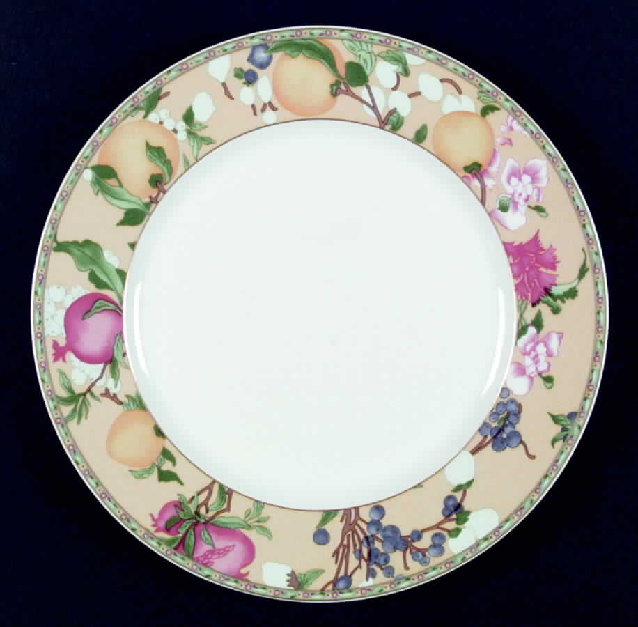Jardin D' Eden (Yellow Rim) Dinner Plate by Haviland-1