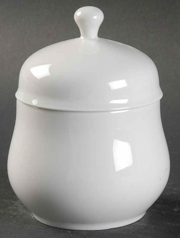 Olivia White Sugar Bowl & Lid by Hutschenreuther-1