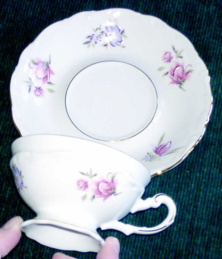 HEJ34 Footed Cup & Saucer Set by Hertel Jacob-1