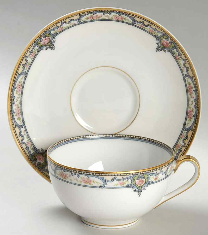 Schleiger 170-2 Flat Cup & Saucer Set by Haviland-1