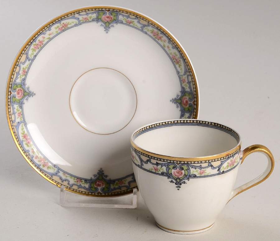 Schleiger 170-2 Flat Demitasse Cup & Saucer Set by Haviland-1