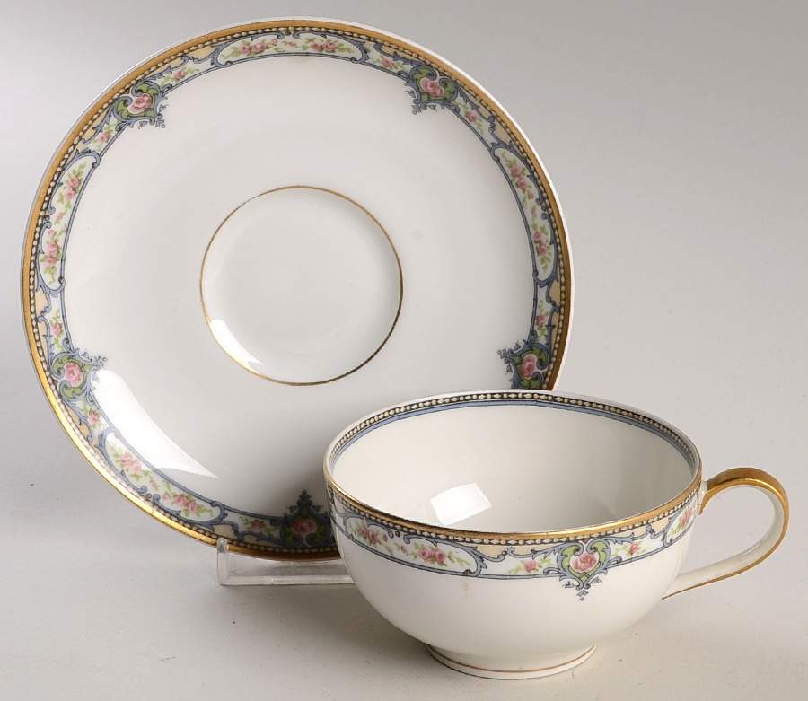 Schleiger 170-2 Flat Cup & Saucer Set by Haviland-1