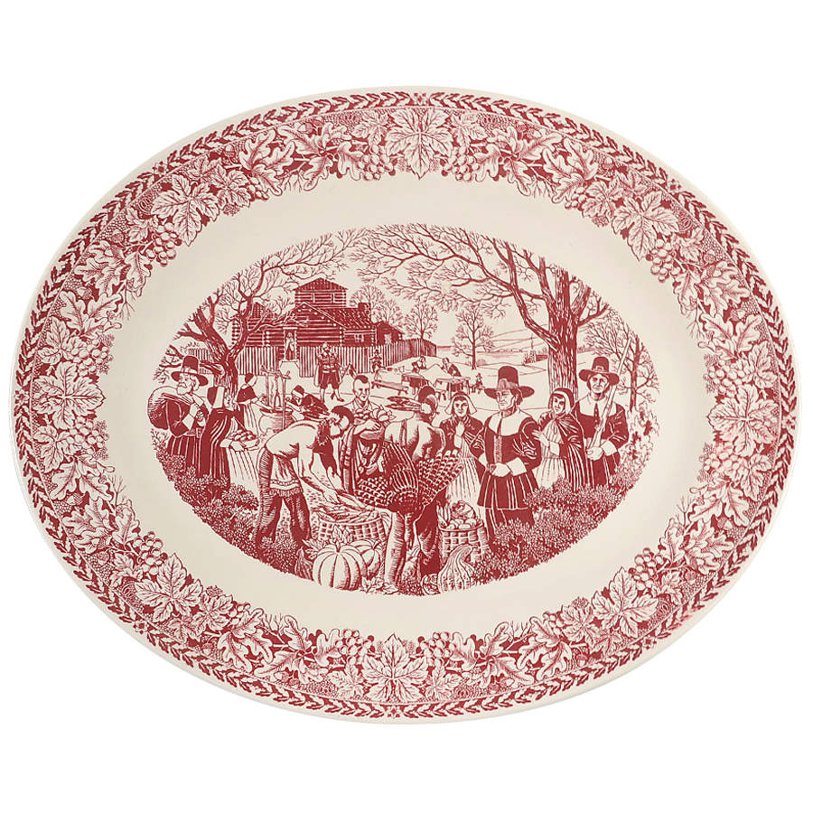 Bountiful Harvest 22" Oval Serving Platter by Homer Laughlin -1