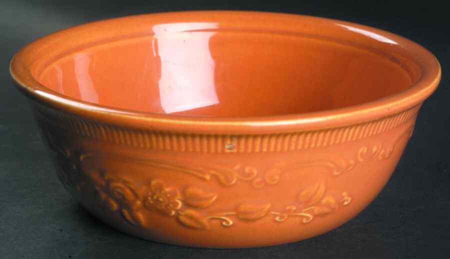 Oven Serve Pumpkin Orange 7" Round Vegetable Bowl by Homer Laughlin -1