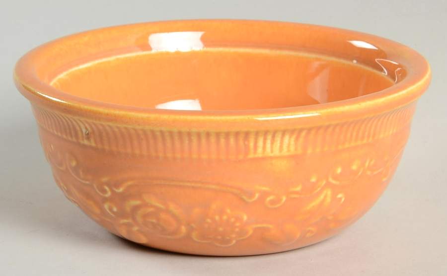 Oven Serve Pumpkin Orange Fruit/Dessert (Sauce) Bowl by Homer Laughlin -1