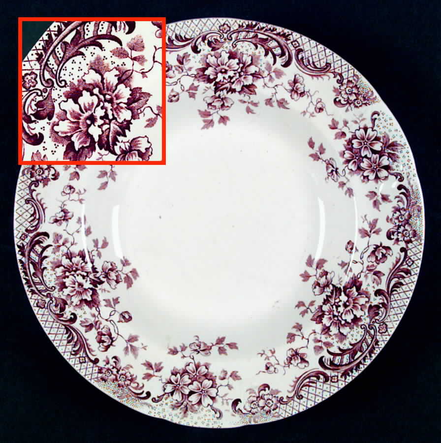 Maine Brown Large Rim Soup Bowl by Wm Hulme-1