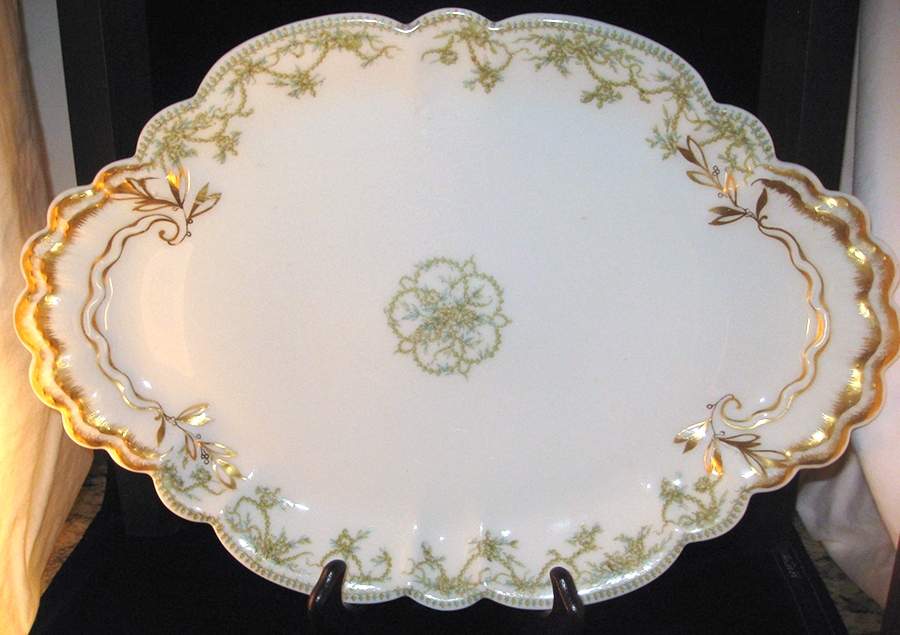 Schleiger 718c 13" Oval Serving Platter by Haviland-1