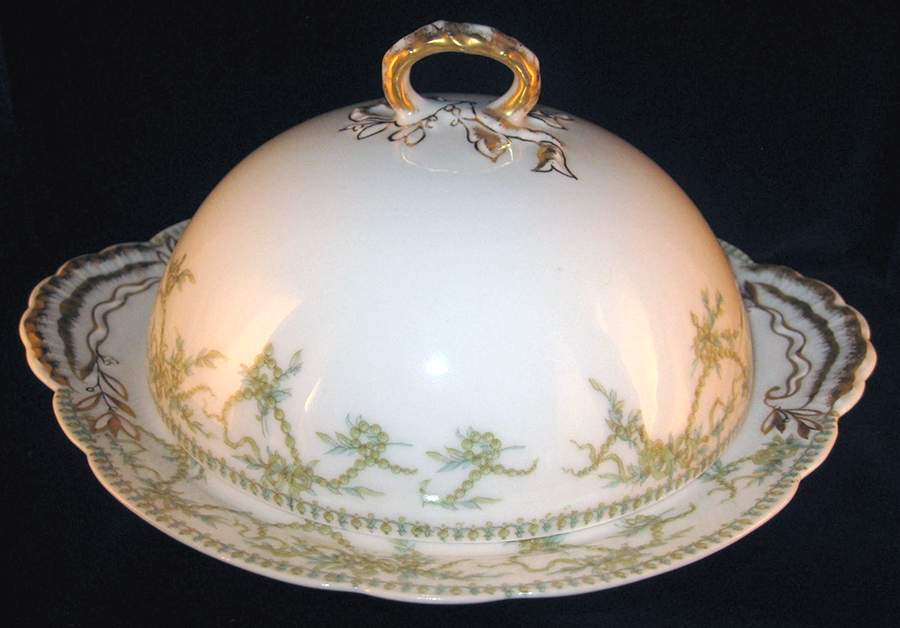 Schleiger 718c Round Covered Butter by Haviland-1