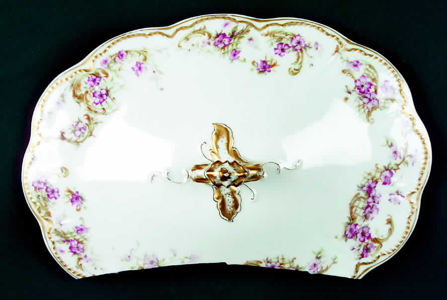 Schleiger 489a Lid for Oval Vegetable by Haviland-1