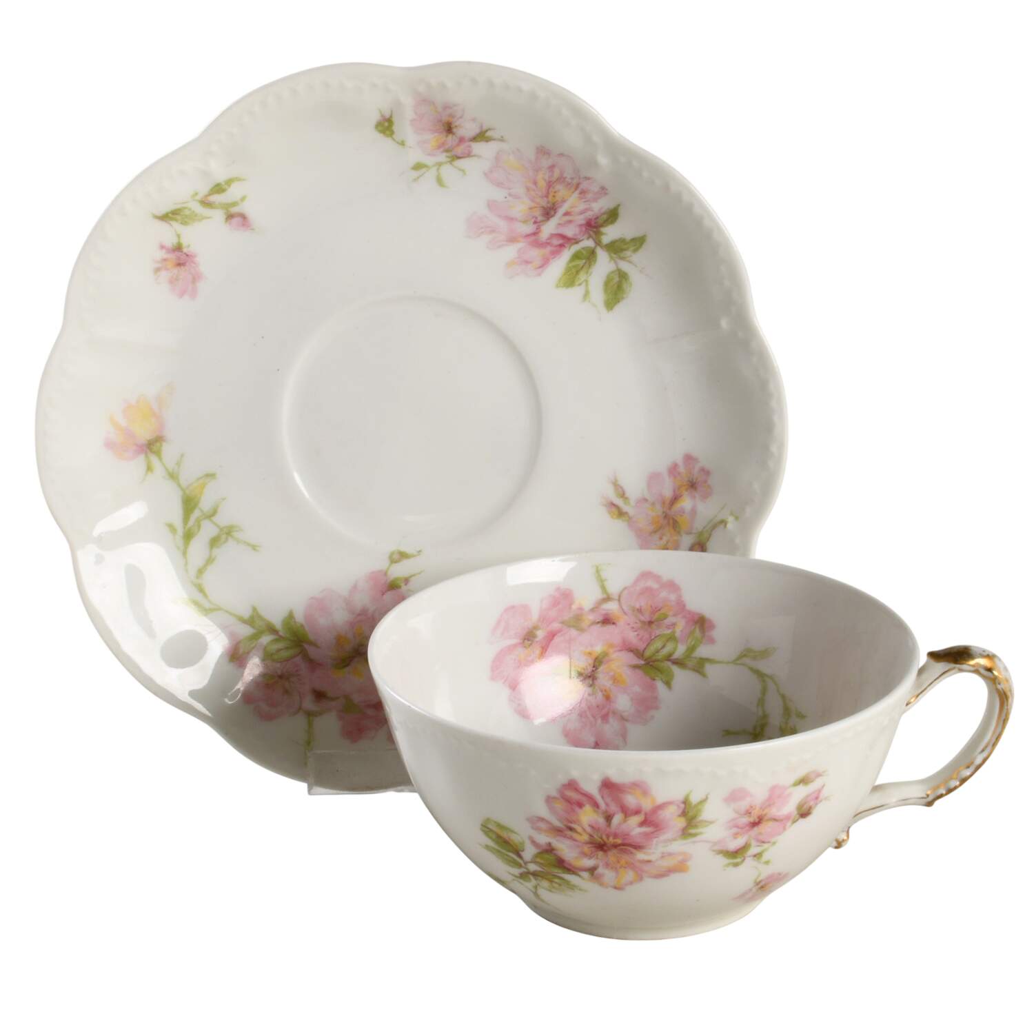 Schleiger 59c Flat Cup & Saucer Set by Haviland-1