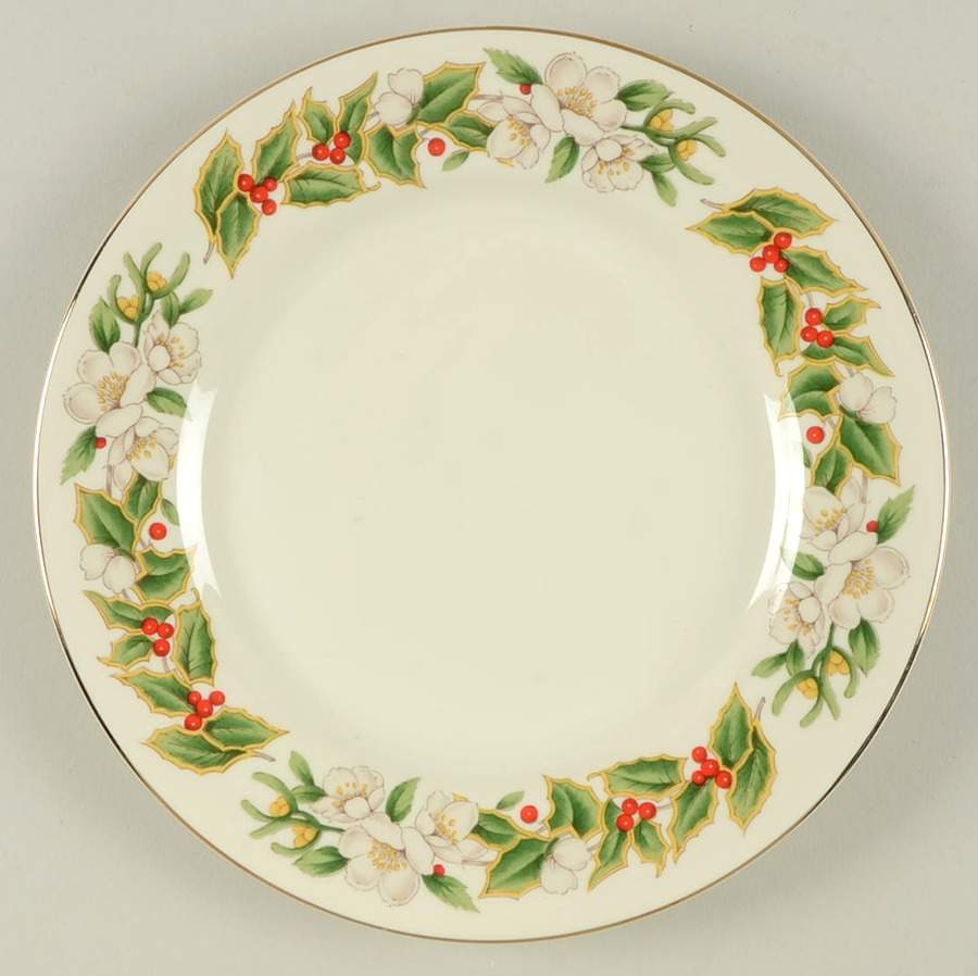 Golden December Salad Plate by Horchow-1