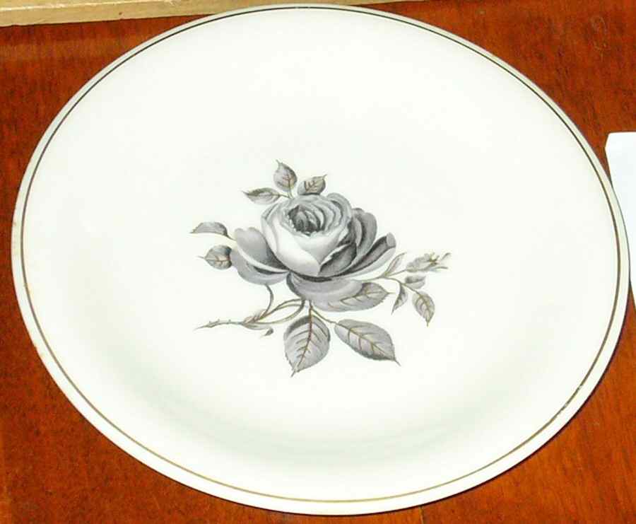 Black Rose Salad Plate by Hutschenreuther-1
