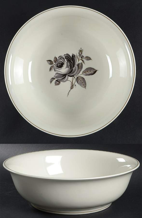 Black Rose 9" Round Vegetable Bowl by Hutschenreuther-1