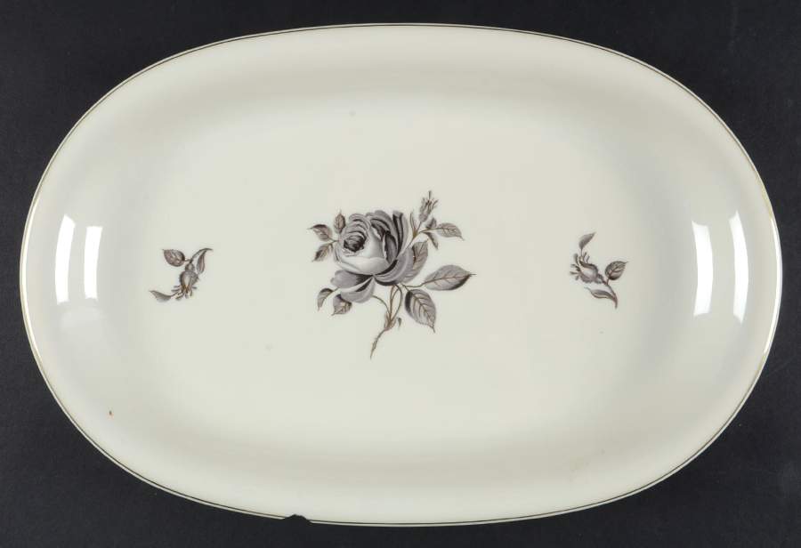 Black Rose 13" Oval Serving Platter by Hutschenreuther-1